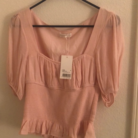 Kookai Sheer Pink Simone Top Size 40 - Picture 4 of 5
